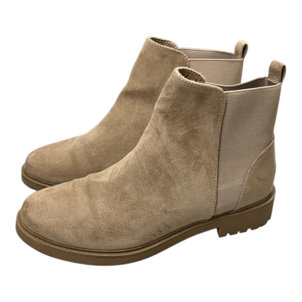 Espirit Selma‎ Bootie Boot Suede Taupe Tan Womens size 8.5 EUC